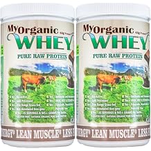 Organic Whey Protein Powder Grass-Fed Cold Process Grade-A Milk rBST Hormone-Free Chocolate Protein Powder No Preservative Pure Whey Protein 42g of Protein in Just 2 Scoops 1 Pound 2 Pack, Chocolate