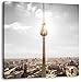 Produktbild Pixxprint Berliner Fernsehturm als Leinwandbild/Größe: 70x70 cm/Wandbild/Kunstdruck/fertig bespannt