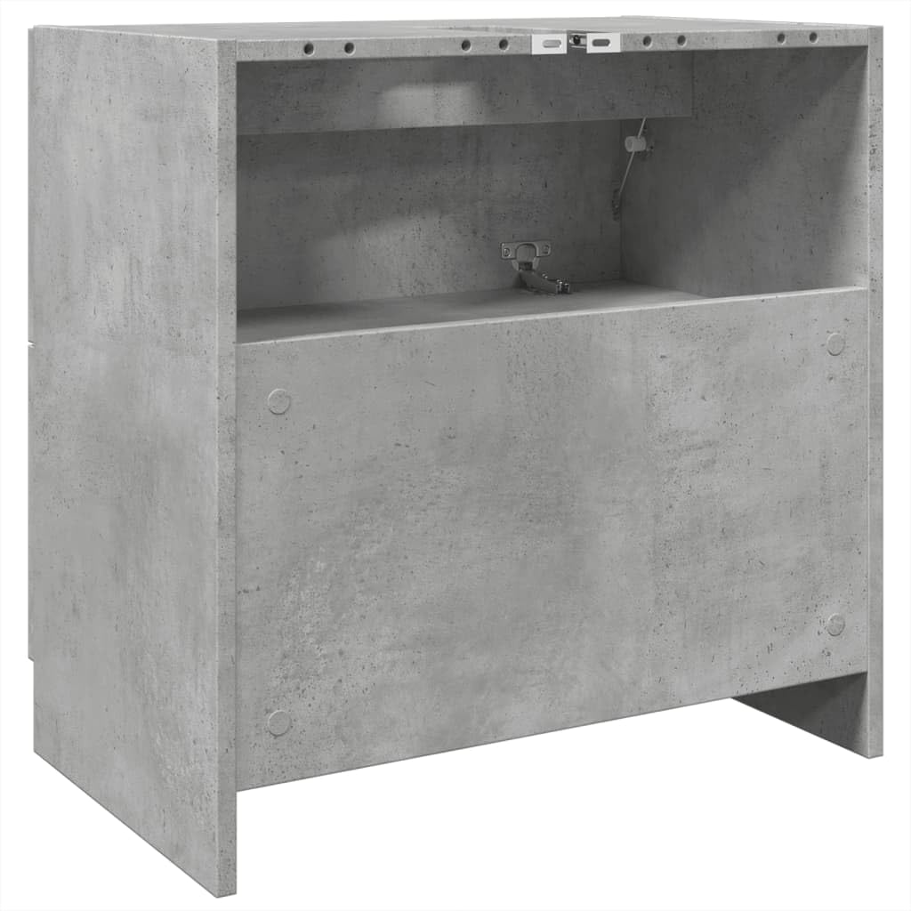 Homgoday Szafka do przechowywania szafka podłogowa do łazienki szafka podłogowa szafka do przechowywania półka do sypialni biurowej, szafka pod umywalkę szary beton 59 x 37 x 59 cm z płyty wiórowej