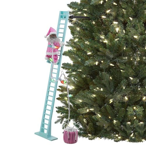 Mr. Christmas 43 in. Animated Pastel Super Climbing Black Santa