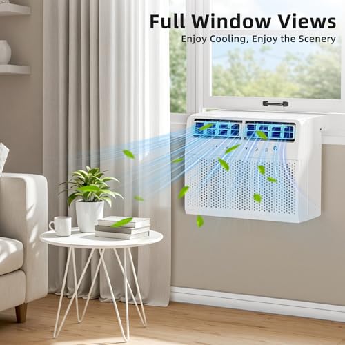 Image of Antarctic Star 12,000 BTU U-Shaped Air Conditioner Window Unit Cools up to 550 Sq.ft, Ultra Quiet Window Air Conditioner with Full Window View, Energy Saving Window AC Units, Easy to install, White
