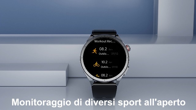 YUPENG Smartwatch con 1,43 AMOLED Rotondo Orologio Fitness
