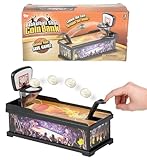 Basketball Shot Coin Bank (8.5') Plastic. Score and Save Coin Bank for Hoop Enthusiasts, Office, Desk Game, Kids Play, Party Favor, Savings Money