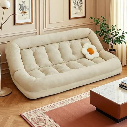 Minogo フロアソファ ローソファー ソファーベッド 大きめ 折りたたみ 沙? ボートソファ 座椅子 おしゃれ 北欧 スポンジフィリング 2人掛け 3人掛け 6段階リクライニング 人間工学 大型 コンパクト 柔らかい 長時間座っても疲れないイス くつろ