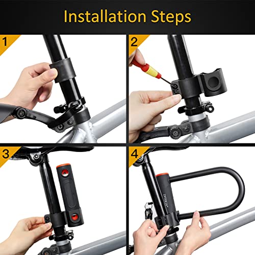 Intekin 16Mm U Lock For Bicycle Heavy Duty With 3 Keys For Road/ Mountain Bikes #TOP5
