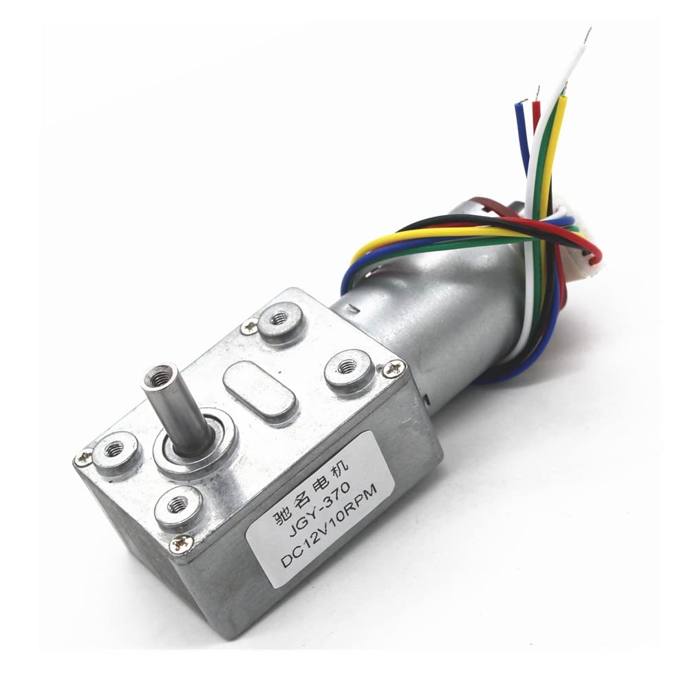 Gleichstrom-Hobbymotoren DC6V 12V 24V. 2 URPM bis 150 RPM mit niedrigem Drehmoment mit hohem Drehmoment-All-Metal-Getriebe-Encoder Turbo-Wurm-Gangmotor (Size : 30, Color : DC 12V)