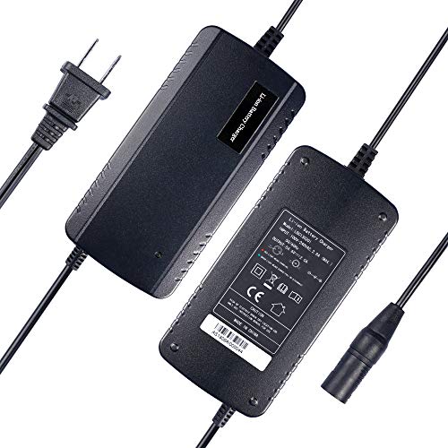 JUNSTAR-EU 36V / 48V / 52V Cargador de Iones de Litio-Litio Cargador de Bicicleta eléctrica Cargador Universal para batería de 36V / 48V / 52V