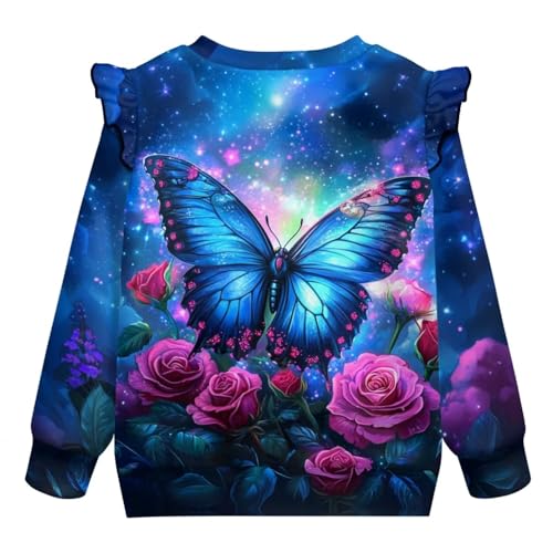 Long Sleeve Shirt for Baby Toddler Girls Ruffle Tee Tops Size 12M-8Y2