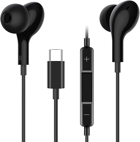 Miniatura 1 de Auriculares USB C tipo C para iPhone1515 Plus15 Pro15 Pro Max, auriculares USB C con micrófono integrado, auriculares USB tipo C con cancelación de