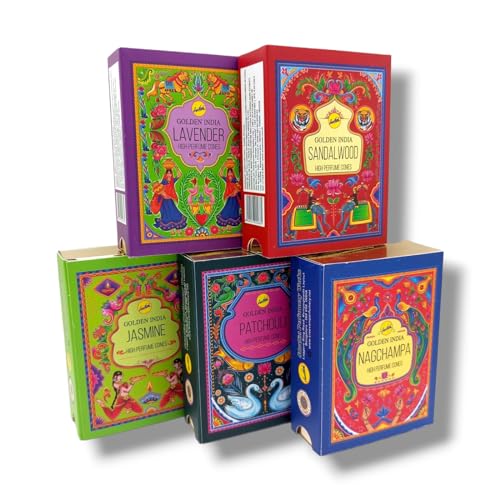 Kit Favoritos Incenso Cascata Golden Índia Sreevani com 5 caixas ...