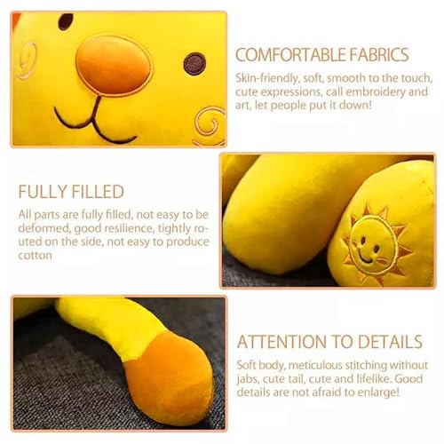 Image of DearJoy Sunflower Lion Soft Toy - Yellow, 32Cm