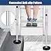 SLIIMU Ladder Levelers - 20'' Anti-Slip Steel Pole, Adjustable Extension Legs for Ladders, Universal Stair Stabilizer - Black