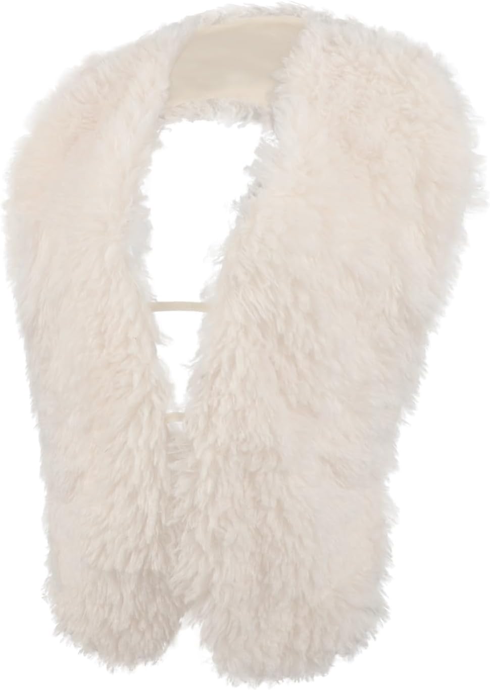 Women's Faux Fur Collar Halter Tie Backless Vest Fuzzy Crop Tops Sexy Sleeveless Lace Up Waistcoat Tank Top - Image 7