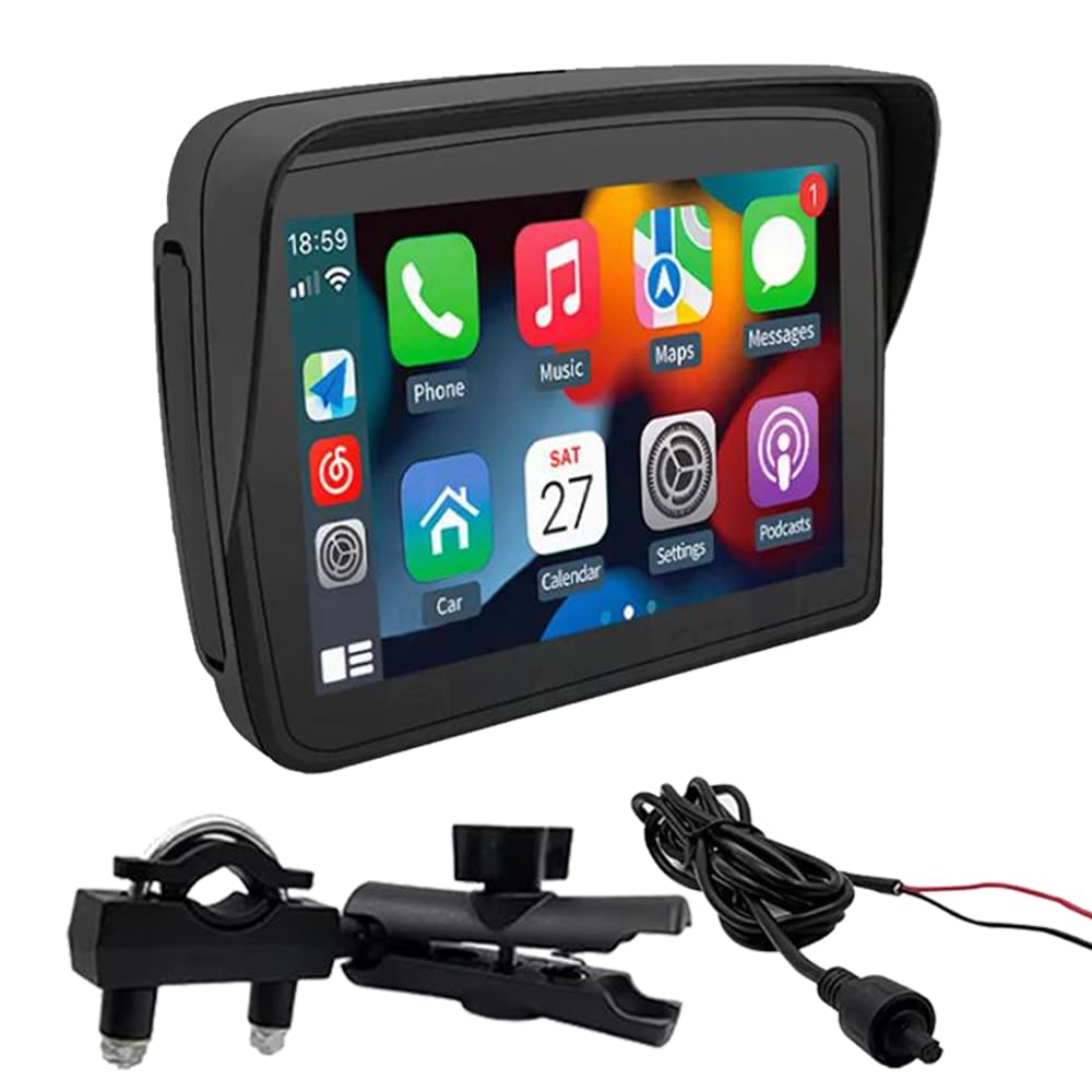 K600 Nawigacja GPS do motocykla, podwójny Bluetooth, mapa rozmów telefonicznych, system Carplay i Android samochód TF karta muzyczna film wzmocniony wspornik kierownicy