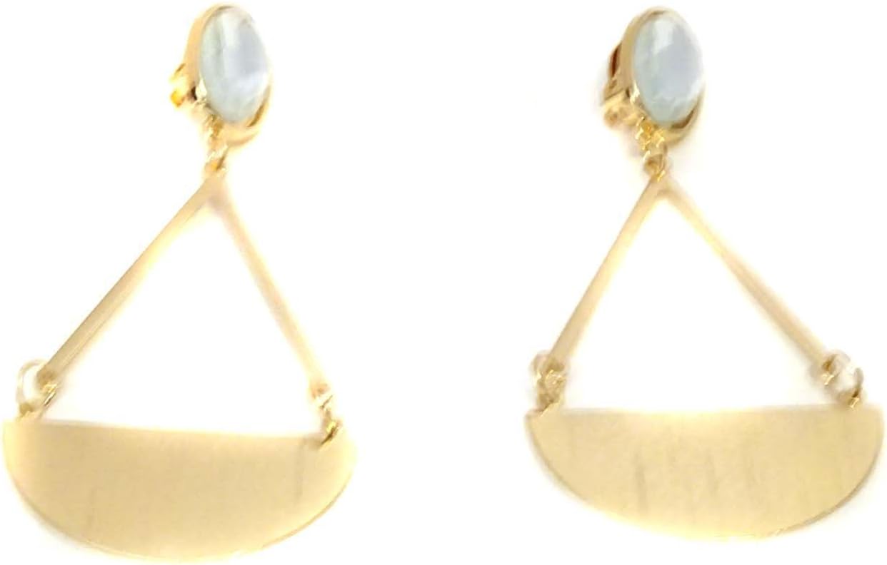Clip-on Earrings Drop Dangle Gold or Silver Tone Crystal Accent 3.5 inch L