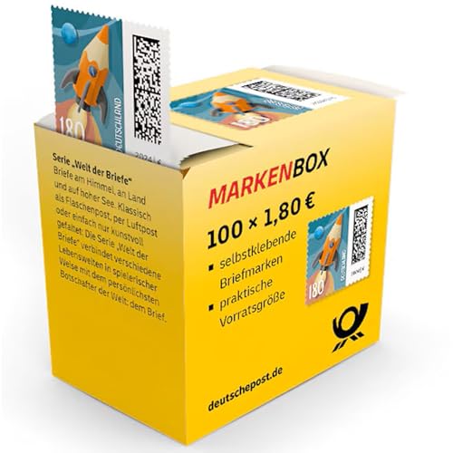 DEUTSCHE P0ST 100x 1 80 Briefmarken selbstklebend für Großbriefe bis 500g national & Kompaktbriefe bis 50g international