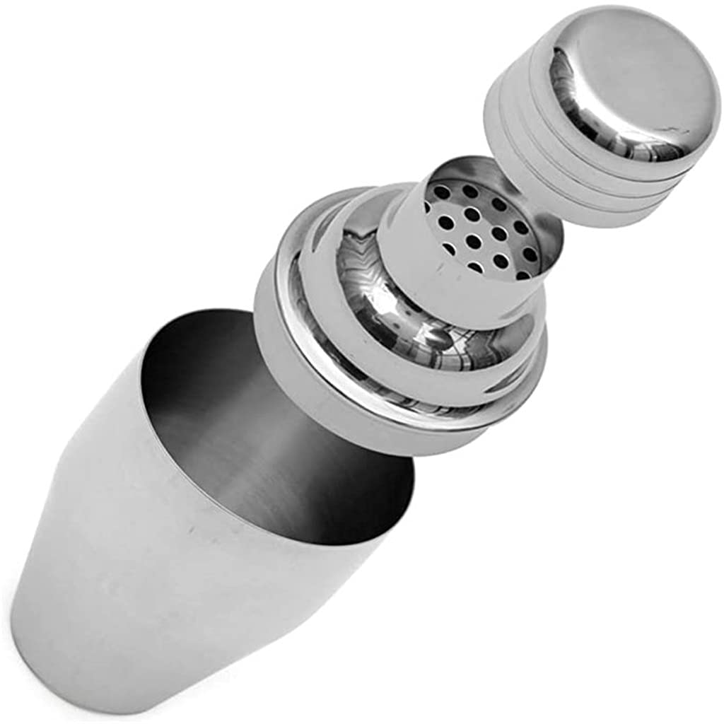 WolFum Edelstahl-Cocktail-Shaker, kein Auslaufen, langlebig, großer Getränke-Shaker, Mixer, Shaker-Flasche, Getränk, Party, Bar, WolFums (Größe: 350 ml)