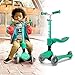 Kicknroll - Monopattino 2 in 1 per bambini, pieghevole, con sedile per bambini dai 18 mesi agli 8 ragazzi e ragazze, 3 flash a LED, supporto 50 kg, extra largo e anti scivolo