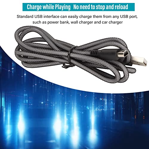 Image of 2 Pack USB Charging Cable 3DS, 2DS, New 3DS XL, DSi LL - 5ft Power Cord for Gaming Handhelds