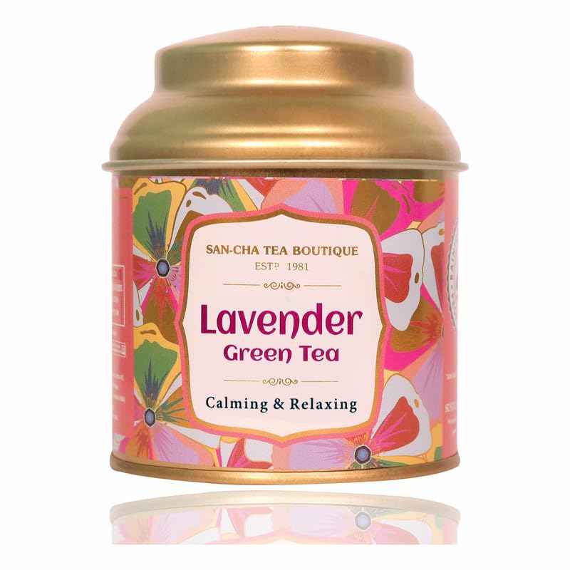 Image of Valentine's Day Gift, Valentines Tea Collection, Tea Gift Box, Wild Rose Green Tea & Lavender Green Tea, 100g Loose Leaf Tea, Gift for Him & Gift for Her