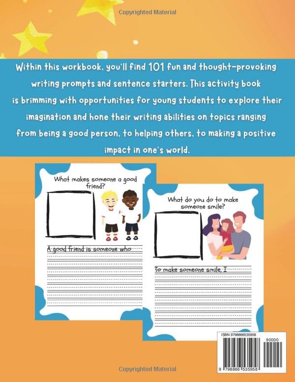 101 Fun and Creative Writing Activities: Writing Sentences: Prompts & Sentence Starters For Kids Ages 6-8; Grades 1-2 Writing Practice Workbook ... Kids Writing Prompts and Story Starters) - Image 2