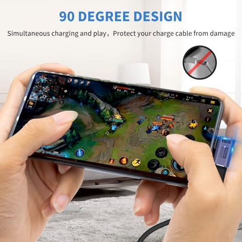 Image of INICIO 240W 40Gbps 8K Video USB-C Adapter (1 Unit) USB4 Type C Male to Female Extender Side 90* Angle Connector for Thunderbolt 4 /3 Dock, MacBook Pro Air, iPad Pro, Galaxy S25 S24, iPhone 16 15 etc