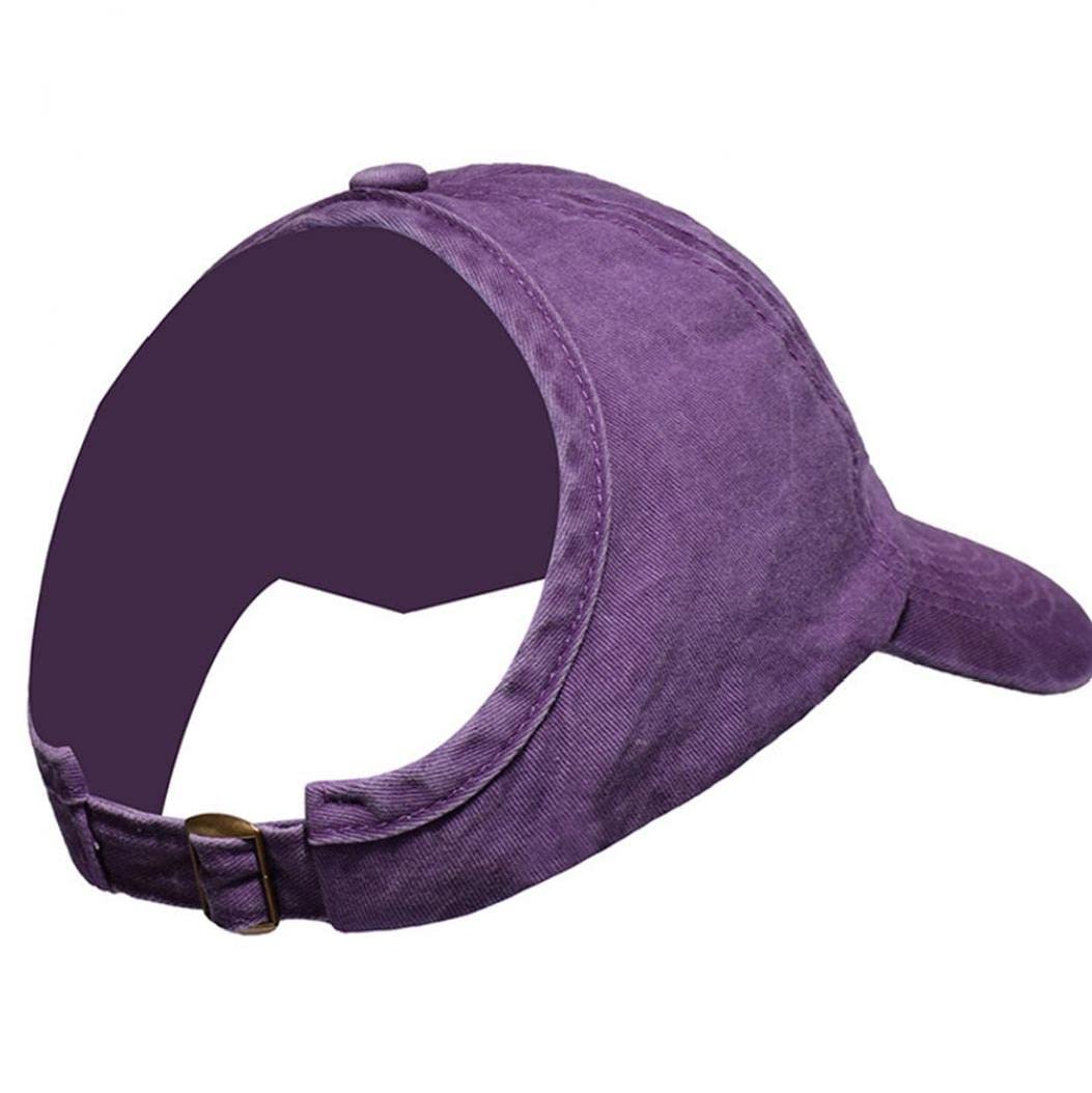 Danlai Women's Purple Ponytail Baseball Cap For Mesh Quick Dry Plain Baseball Hat With Ponytail Hole Summer Sports Hat, Adjustable