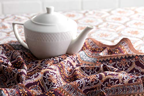 Maison D' Hermine Napkin 100% Cotton 20"X20" Decorative Washable Table Cloth Napkins Set Of 4 For Gifts, Dining, Holidays, Buffet Parties & Wedding Use, Fair Isle - Thanksgiving/Christmas #TOP3