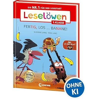 Lesel&ouml;wen 1. Klasse - Jim ist mies drauf - Fertig, los ... Banane! (Gro&szlig;buchstaben)