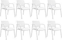 Vista 12 de CLATINA Sillas de oficina apilables para recepción de invitados con brazo, silla de sala de espera con respaldo de malla con asiento de tela