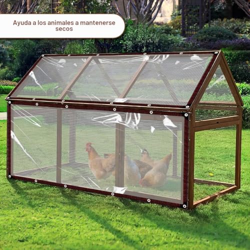 Lona transparente con ojales impermeable 3x5m para balcones 5