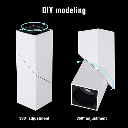 Miniatura 4 de Foco de techo LED para interiores, lámpara de pared ajustable de 360, focos artísticos de bricolaje, luz blanca fría de 12 W, luz blanca fría de