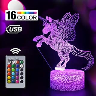 Unicorn Gift Unicorn Night lamp for Kids, 3D Light 7 Colors Change