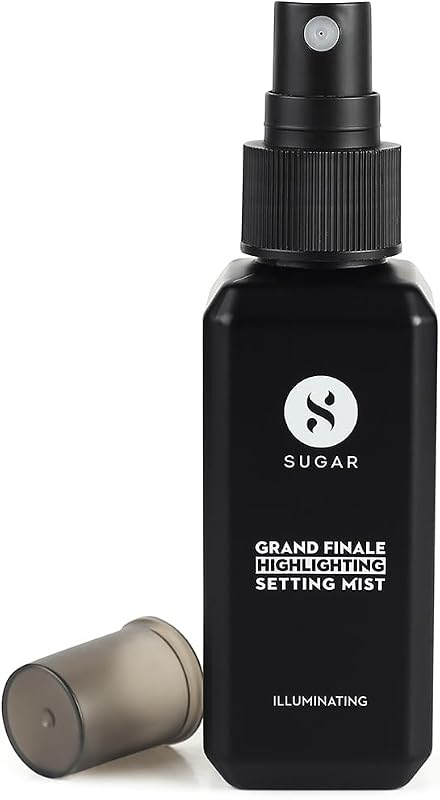 Bruma facial iluminadora SUGAR Cosmetics Grand Finale, acabamento destacado