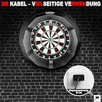 Turnart Dartscheibe Beleuchtung Dartscheibe Dart Light,360°Pro Dart Beleuchtung Helligkeitsregelung Dart lichtring für Dartscheibe Steeldart-90 LED Dartboard Beleuchtung für Wohnzimmer Oder Bar – Ansicht 6