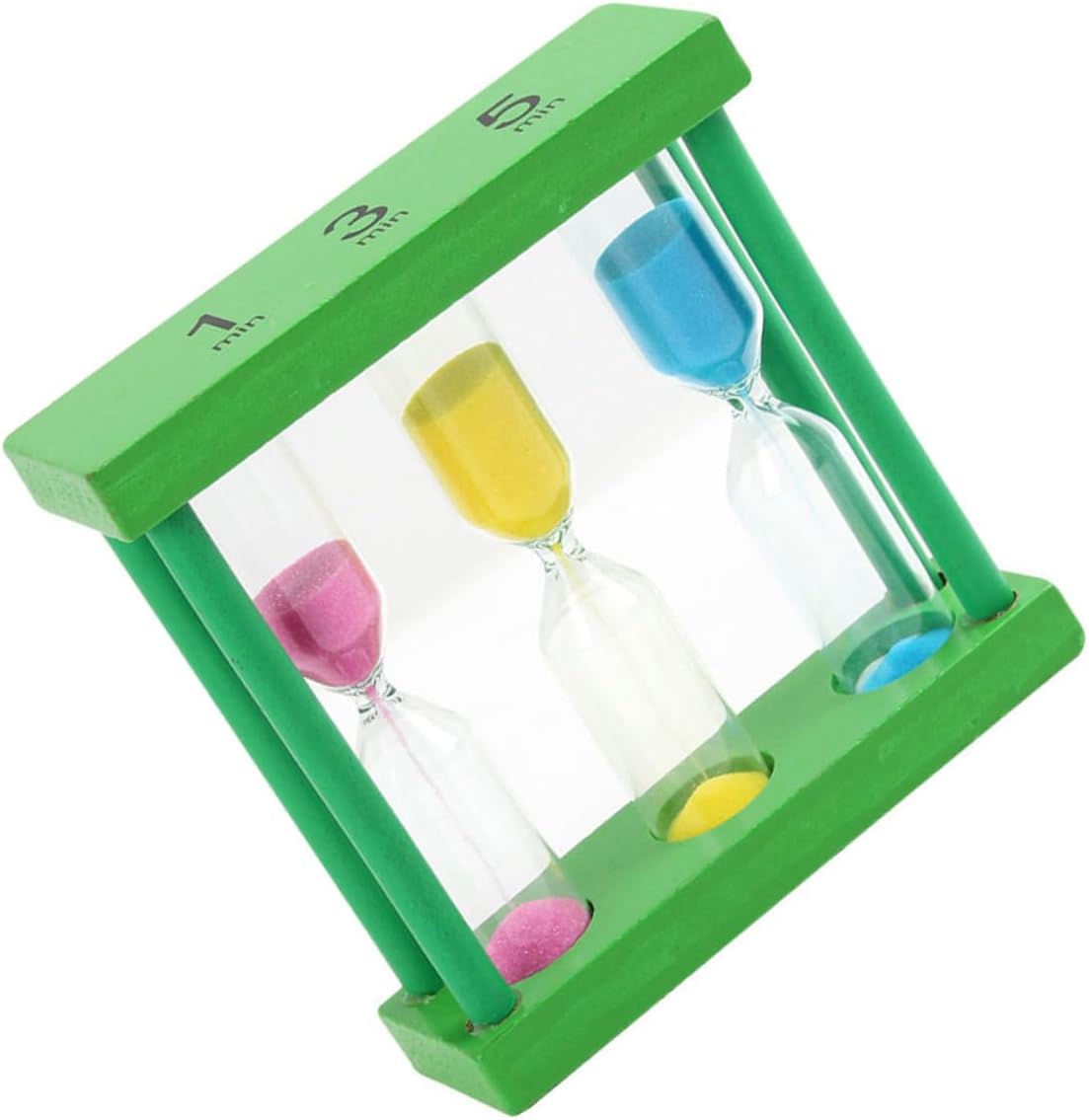 Wooden Glass Hourglass Home Desktop Timer Adornment