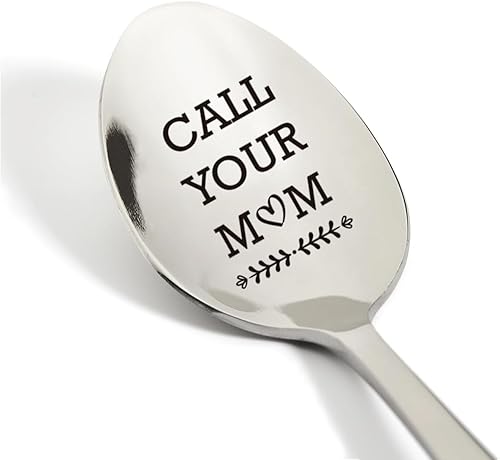 Regalo divertido para hijo, hija, estudiante universitario, cuchara de café grabada de acero inoxidable, cuchara de té, regalos