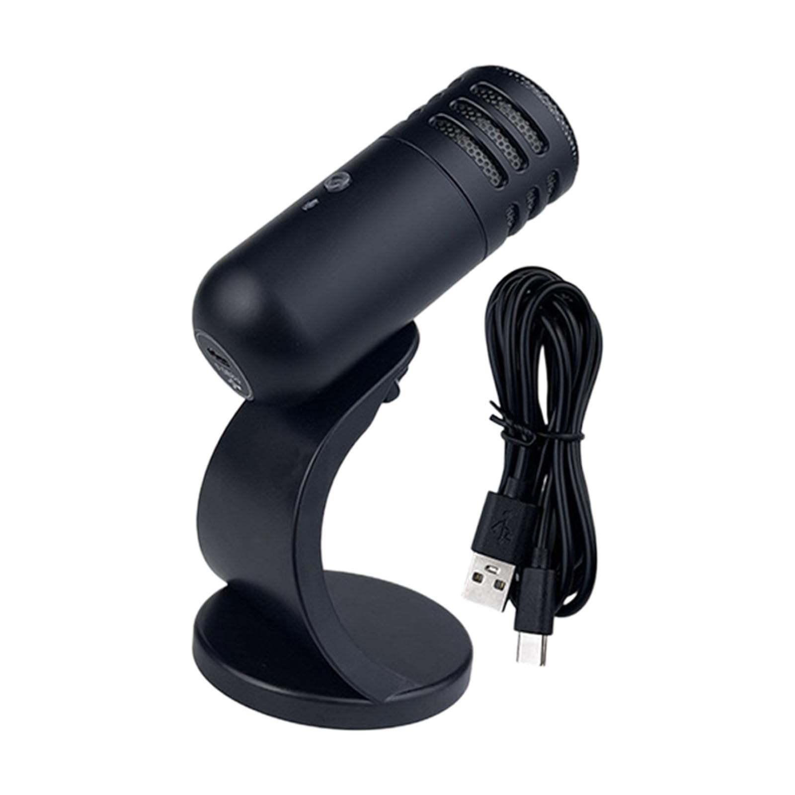Micrófono USB para conferencias de podcast, filtro de ruido de fondo integrado, graves resistentes, claridad de sonido mejorada, pastilla USB para juegos