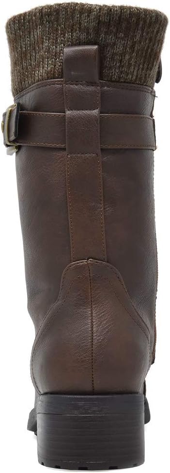 DREAM PAIRS Women's Winter Lace up Mid Calf Combat Riding Military Boots - Image 7