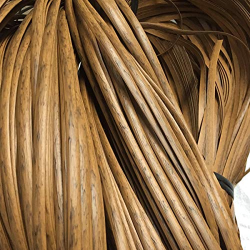 Ratán sintético plano de grano de madera resistente para tejer cestas 7