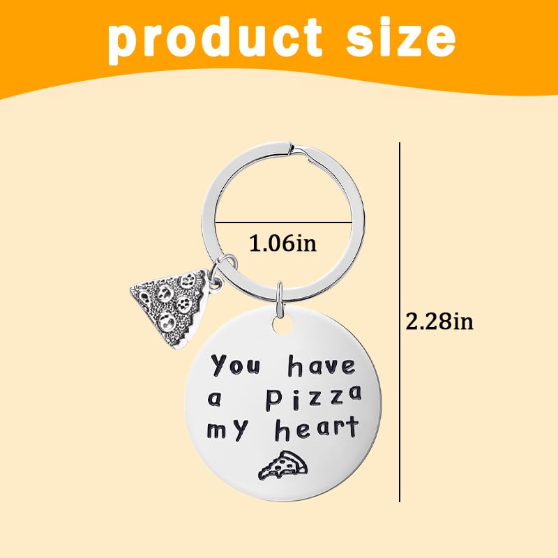 Pizza Keychain Gifts for Husband Wife Valentines Day Gifts for Couple Gifts for Boyfriend Girlfriend Pizza Lover Gifts for Women Men Pizza Gifts for Couples Funny Anniversary Present for Him Her