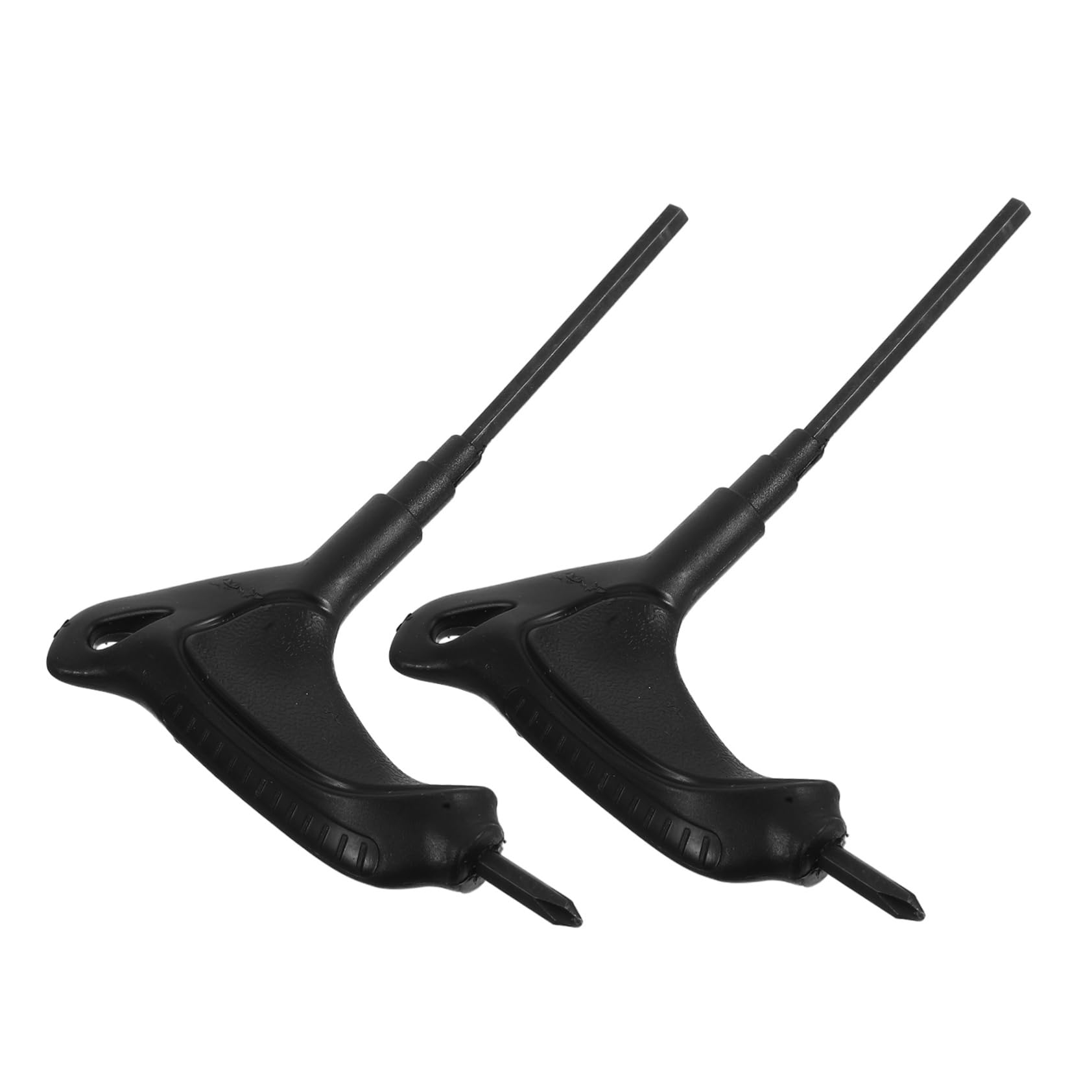 Mikikit 2pcs Ergonomic T Handle Skate Tool for Roller Skates Skateboards Comfortable Grip Wrench for Wheel Replacement Maintenance Versatile Skating Accessories