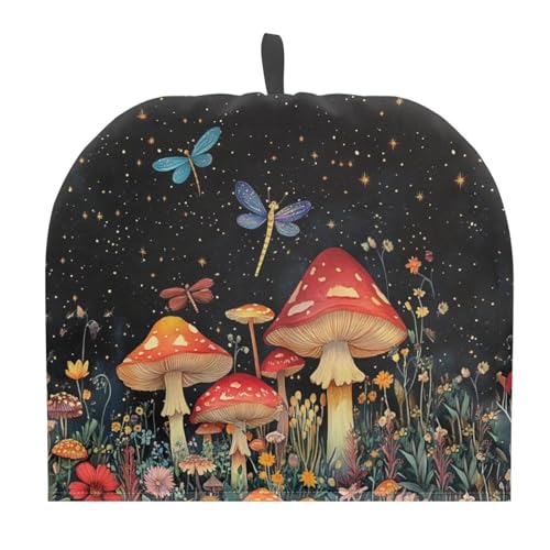 Image of Mushroom Dragonfly Floral Teapot Cozies Keep Warm Insulated Cozy for Teapots Breakfast Warmer Kettle Cover Kitchen Accessories