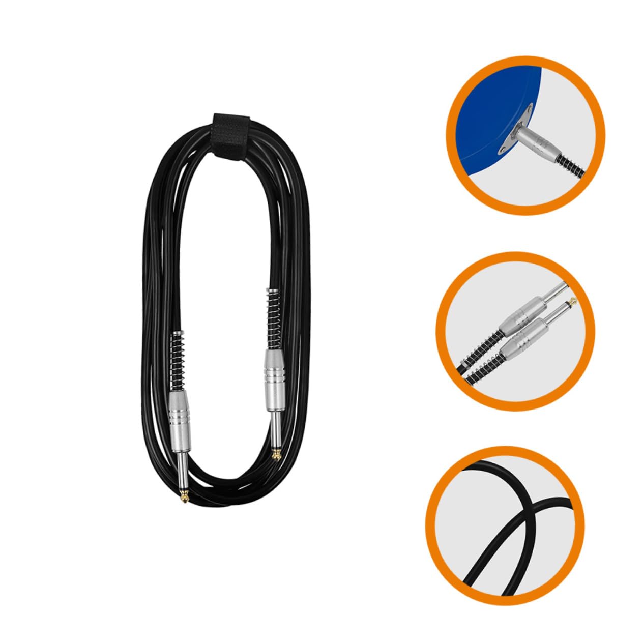 COSMEVIVI Guitar Effect Cable 6.35mm Audio Patch Cable for Effects Pedals Amplifiers Bass Effector