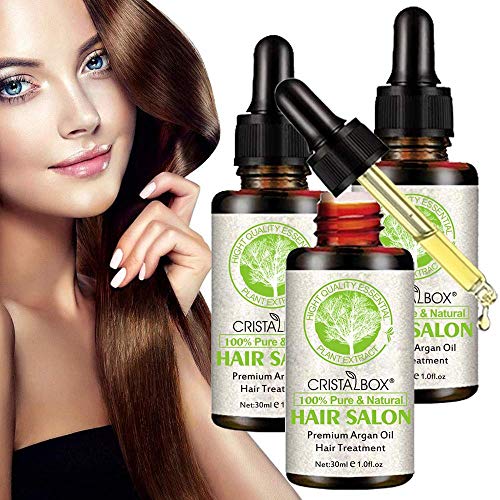 3 Pack 2020 Hair Salon Essential Oil for Curly Dry Damaged Hair Premium Hair Treatment For Healthier Scalp Soft and Light Care Oil Giving Hair Shine and Gloss
