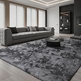 ラグマット カーペット 200x300cm 全厚約5cm 滑り止め付 洗えるラグ 抗菌 ふわっと手触り 防音絨毯 オールシーズ おしゃれな北欧風シャギーラグ 極厚ウレタンフォーム10ｍｍ 寝室、リビングルーム用のふわふわラグ、ダークグレー