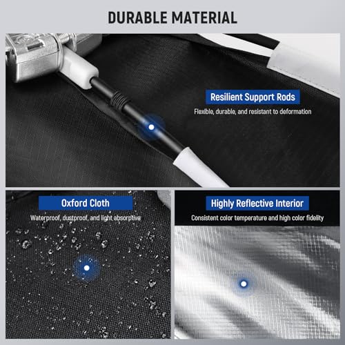 Diffuseur softbox rectangulaire pliable Bowens pour projecteur vidéo LED - 3
