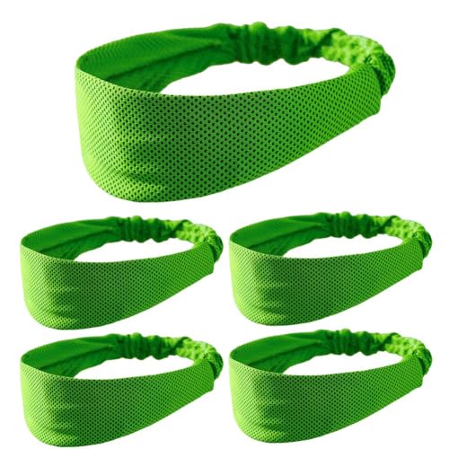 MARALANG Green Sports Headband Sweat-Absorbent and Breathable Spring and Summer Running Fitness Headband for Men and Women