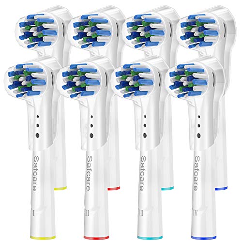 Replacement Toothbrush Heads for Oral B Braun, 8 Count Precision Clean Electric Brush Heads Compatible with Oral B Electric Toothbrush, Refill for Oral-B 7000/Pro 1000/ 9600/ 5000/ 3000/ 8000