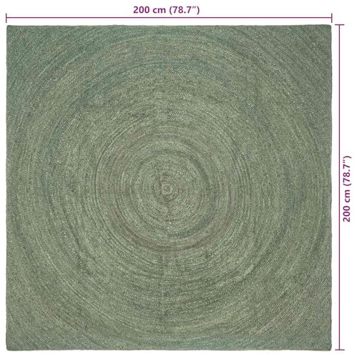 Tapis en jute vert olive 200x200, la solution déco moderne et durable - 4